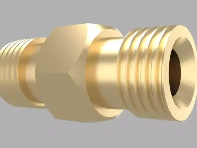 Threaded connector 3D model