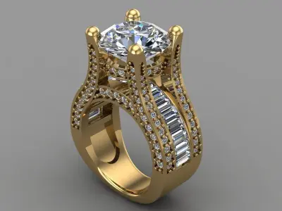 Soltani solitaire ring 3D print model