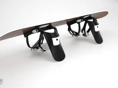 Snowboard skateboard holder 3D model
