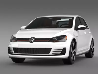 Volkswagen Golf GTI 5 door 2015 3D model