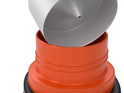 School Water Bottle Low-poly 3D model