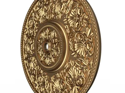 Ceiling Rosette 07 Low-poly 3D model