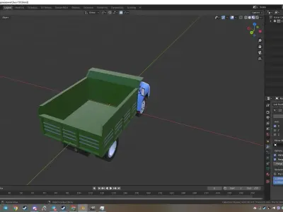 Soviet Truck 130 Low-poly 3D model