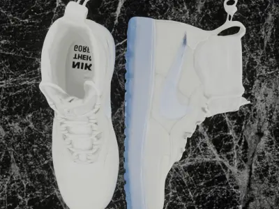 NIKE AIR FORCE ONE HIGH GORETEX 3D SHOES Low-poly 3D model