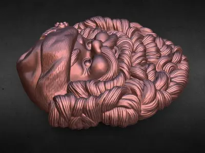 santa clause door hanger decoration 3D print model