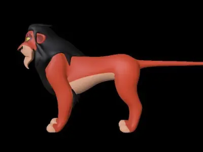 Scar Lion King Low-poly 3D model