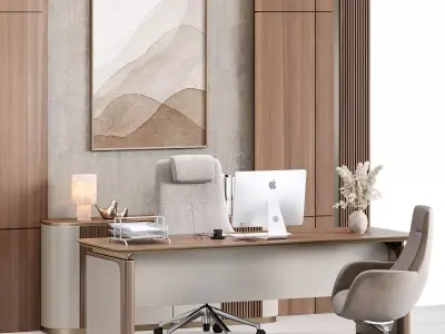 Boss Desk - Office Furniture 27 3D model