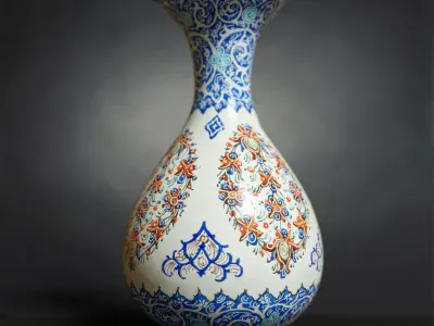 6 Vase Collection chinese Low-poly 3D model