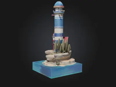 Lighthouse Haven  A Beacon of Serenity and Strength 3D model
