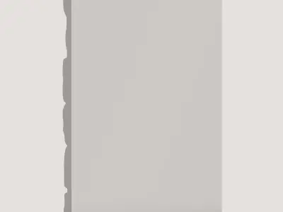 Fortress Rough Stone Wall Section 3D model