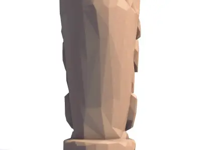 Tiki Totem Stylized Tribal Sculpture for 3D Printing 4 3D print model