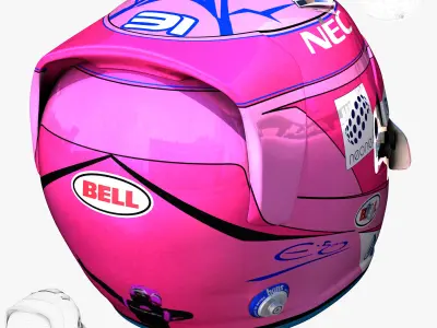 Ocon Helmet 2018 Low-poly 3D model