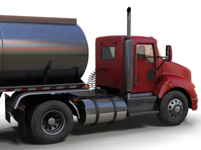 Kenworth T370 fuel tank Low-poly 3D model