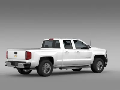 Chevrolet Silverado LT Double Cab Standart Box 2016 3D model