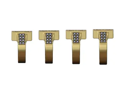 Diamond Givenchy greek key signet US sizes 8to11 3D print model