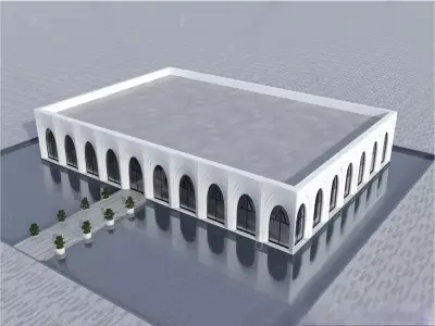 Modern minimalist architecture 3D model