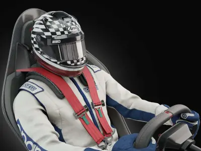 High Quality Race Driver Suit 3D model