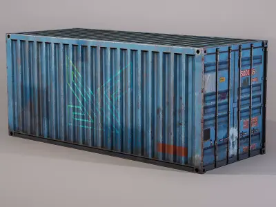 Shipping Container Low-poly 3D model