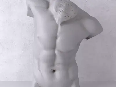 Male Torso Sculpture 3D model
