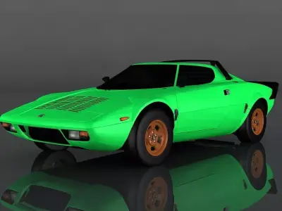 1974 Lancia Stratos Low-poly 3D model