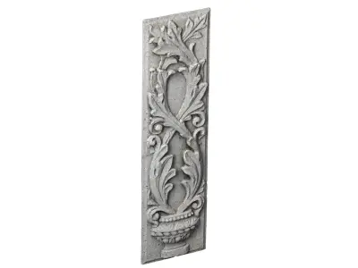 Classical relief stone carving decoration  3D model