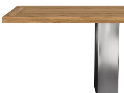 Doble modern design teak table 3D model