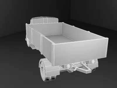 Low-poly freight car Low-poly 3D model