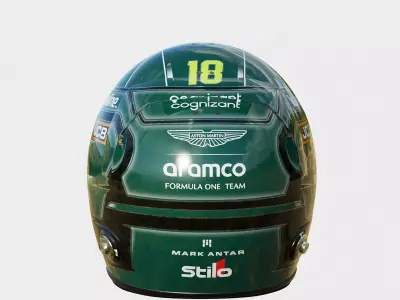F1 Lance Stroll Helmet 2025 3D model