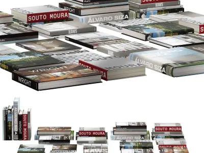 090 Decorative books set 12 Arch and Art 01 3D model