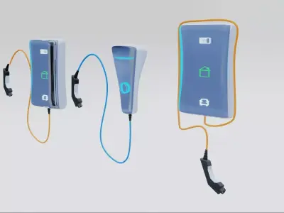 Fast Car Charger 3D model  3D model