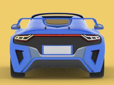 GENERIC ELECTRIC SPORT CAR INTERIOR SEDAN COUPE EV CONVERTIBLE  3D model