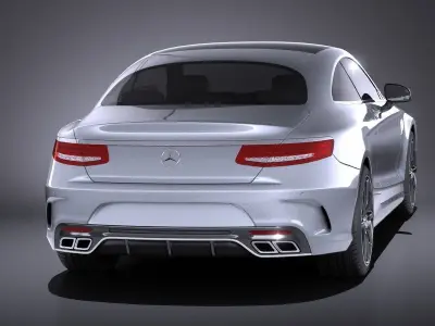 Mercedes-Benz S63 AMG Coupe 2016 VRAY 3D model