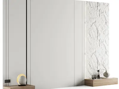 Headboard Wall Panel Composition 06 3D model