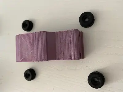 coche piece of plastic with screws 3D model