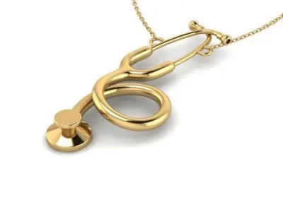 Doctor stethoscope pendant 3D print model