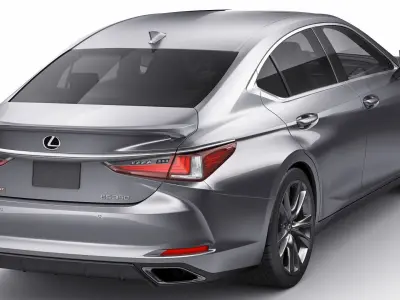 Lexus ES 2022 and F-Sport 3D model