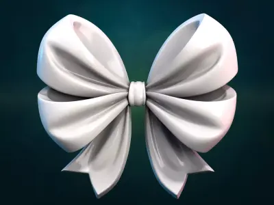 Double Bow ribbon 3D print model