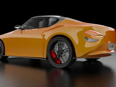 electric sport car 3D model