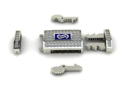 Lock bracelet or necklace clasp 3D print model