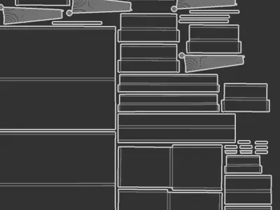 Mid Century Modern Desk Free low-poly 3D model