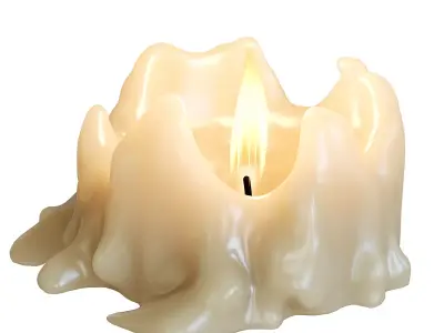 Candles set 3D model