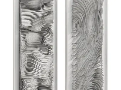 Coral Reef Large Wall Decoraion in frames  3D model