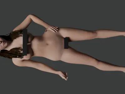 Ultra-Realistic Female Character - Fully Rigged and Game-Ready Low-poly 3D model