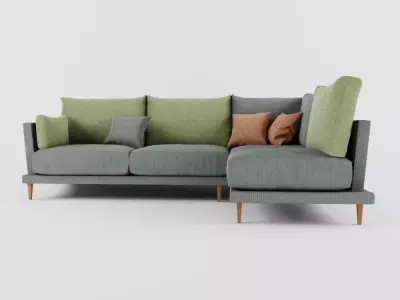Modern sofa 01 Low-poly 3D model