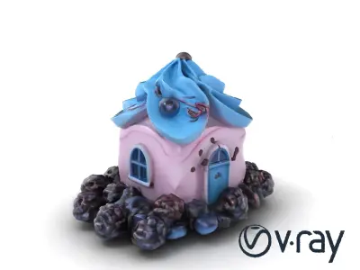 Surreal Meringue Cottage Decoration model pack Low-poly 3D model