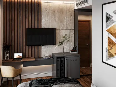 Hotel Room Design 3D model