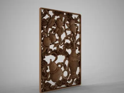 Paradise Gate  Ornamentation 3D print model