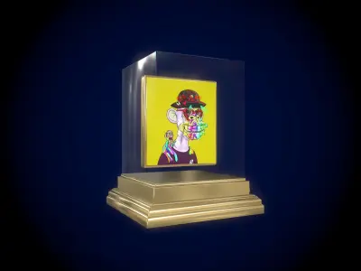 Mutant Ape 15 Gold Club Low-poly 3D model