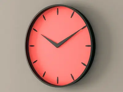 Realistic wall clocks 13-16 3D model