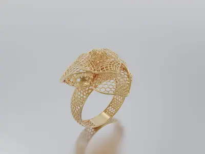 woman ring 3D print model